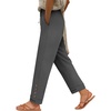 image:imageANRABESS Womens Casual Cropped Pants Drawstring Elastic Waist Ankle Trousers Comfy for Lounge Office Versatile Daily WearDark Gray