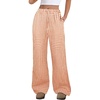image:imageANRABESS Womens Striped Gingham Pants 2026 Spring Pajama Lounge Boxer Pants Casual Wide Leg Drawstring PJ Bottoms TrousersOrange White Plaid