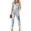 image:imageANRABESS Womens Summer Sleeveless Jumpsuits Casual Dressy Stretchy Crewneck Rompers One Piece Outfits Fall Fashion 2026Tie Dye Yellow
