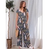 image:imageANRABESS Jumpsuits for Women 2026 Summer Casual Loose Cap Sleeve Crewneck Wide Leg Rompers Jumper One Piece Beach OutfitsLeaf Print