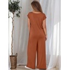 image:imageANRABESS Jumpsuits for Women 2026 Summer Casual Loose Cap Sleeve Crewneck Wide Leg Rompers Jumper One Piece Beach OutfitsOrange