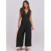 image:imageANRABESS Women Jumpsuits Sleeveless V Neck Elegant Dressy Casual Backless One Piece Pants Romper 2026 Summer OutfitsBlack