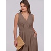 image:imageANRABESS Women Jumpsuits Sleeveless V Neck Elegant Dressy Casual Backless One Piece Pants Romper 2026 Summer OutfitsBrown