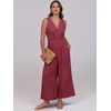 image:imageANRABESS Women Jumpsuits Sleeveless V Neck Elegant Dressy Casual Backless One Piece Pants Romper 2026 Summer OutfitsBurgundy