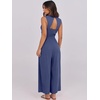 image:imageANRABESS Women Jumpsuits Sleeveless V Neck Elegant Dressy Casual Backless One Piece Pants Romper 2026 Summer OutfitsDark Blue