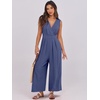 image:imageANRABESS Women Jumpsuits Sleeveless V Neck Elegant Dressy Casual Backless One Piece Pants Romper 2026 Summer OutfitsDark Blue