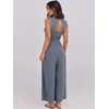 image:imageANRABESS Women Jumpsuits Sleeveless V Neck Elegant Dressy Casual Backless One Piece Pants Romper 2026 Summer OutfitsDark Grey