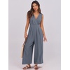 image:imageANRABESS Women Jumpsuits Sleeveless V Neck Elegant Dressy Casual Backless One Piece Pants Romper 2026 Summer OutfitsDark Grey