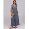 image:imageANRABESS Women Jumpsuits Sleeveless V Neck Elegant Dressy Casual Backless One Piece Pants Romper 2026 Summer OutfitsDark Grey