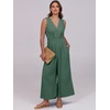 image:imageANRABESS Women Jumpsuits Sleeveless V Neck Elegant Dressy Casual Backless One Piece Pants Romper 2026 Summer OutfitsGrass