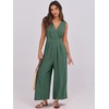 image:imageANRABESS Women Jumpsuits Sleeveless V Neck Elegant Dressy Casual Backless One Piece Pants Romper 2026 Summer OutfitsGrass
