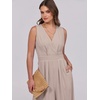 image:imageANRABESS Women Jumpsuits Sleeveless V Neck Elegant Dressy Casual Backless One Piece Pants Romper 2026 Summer OutfitsKhaki