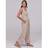 image:imageANRABESS Women Jumpsuits Sleeveless V Neck Elegant Dressy Casual Backless One Piece Pants Romper 2026 Summer OutfitsKhaki