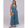 image:imageANRABESS Women Jumpsuits Sleeveless V Neck Elegant Dressy Casual Backless One Piece Pants Romper 2026 Summer OutfitsLake