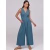 image:imageANRABESS Women Jumpsuits Sleeveless V Neck Elegant Dressy Casual Backless One Piece Pants Romper 2026 Summer OutfitsLake