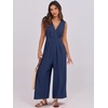image:imageANRABESS Women Jumpsuits Sleeveless V Neck Elegant Dressy Casual Backless One Piece Pants Romper 2026 Summer OutfitsNavy Blue