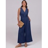 image:imageANRABESS Women Jumpsuits Sleeveless V Neck Elegant Dressy Casual Backless One Piece Pants Romper 2026 Summer OutfitsNavy Blue