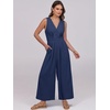 image:imageANRABESS Women Jumpsuits Sleeveless V Neck Elegant Dressy Casual Backless One Piece Pants Romper 2026 Summer OutfitsNavy Blue