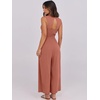 image:imageANRABESS Women Jumpsuits Sleeveless V Neck Elegant Dressy Casual Backless One Piece Pants Romper 2026 Summer OutfitsRust