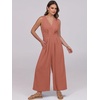 image:imageANRABESS Women Jumpsuits Sleeveless V Neck Elegant Dressy Casual Backless One Piece Pants Romper 2026 Summer OutfitsRust
