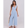 image:imageANRABESS Women Jumpsuits Sleeveless V Neck Elegant Dressy Casual Backless One Piece Pants Romper 2026 Summer OutfitsSky