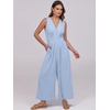 image:imageANRABESS Women Jumpsuits Sleeveless V Neck Elegant Dressy Casual Backless One Piece Pants Romper 2026 Summer OutfitsSky
