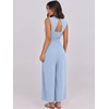 image:imageANRABESS Women Jumpsuits Sleeveless V Neck Elegant Dressy Casual Backless One Piece Pants Romper 2026 Summer OutfitsSky