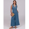 image:imageANRABESS Women Jumpsuits Sleeveless V Neck Elegant Dressy Casual Backless One Piece Pants Romper 2026 Summer OutfitsTeal