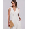 image:imageANRABESS Women Jumpsuits Sleeveless V Neck Elegant Dressy Casual Backless One Piece Pants Romper 2026 Summer OutfitsWhite