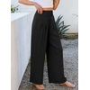 image:imageANRABESS Women Palazzo Pants Summer Flowy Wide Leg High Waist Lounge Trousers with Pockets 2026 Casual Beach Vacation OutfitsBlack