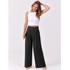 image:imageANRABESS Women Palazzo Pants Summer Flowy Wide Leg High Waist Lounge Trousers with Pockets 2026 Casual Beach Vacation OutfitsBlack