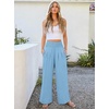 image:imageANRABESS Women Palazzo Pants Summer Flowy Wide Leg High Waist Lounge Trousers with Pockets 2026 Casual Beach Vacation OutfitsBright Blue