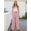 image:imageANRABESS Women Palazzo Pants Summer Flowy Wide Leg High Waist Lounge Trousers with Pockets 2026 Casual Beach Vacation OutfitsBright Pink