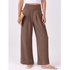 image:imageANRABESS Women Palazzo Pants Summer Flowy Wide Leg High Waist Lounge Trousers with Pockets 2026 Casual Beach Vacation OutfitsCoffee