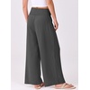 image:imageANRABESS Women Palazzo Pants Summer Flowy Wide Leg High Waist Lounge Trousers with Pockets 2026 Casual Beach Vacation OutfitsDark Gray