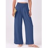image:imageANRABESS Women Palazzo Pants Summer Flowy Wide Leg High Waist Lounge Trousers with Pockets 2026 Casual Beach Vacation OutfitsDeep Blue