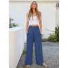 image:imageANRABESS Women Palazzo Pants Summer Flowy Wide Leg High Waist Lounge Trousers with Pockets 2026 Casual Beach Vacation OutfitsDeep Blue
