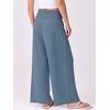 image:imageANRABESS Women Palazzo Pants Summer Flowy Wide Leg High Waist Lounge Trousers with Pockets 2026 Casual Beach Vacation OutfitsGrey Blue