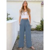 image:imageANRABESS Women Palazzo Pants Summer Flowy Wide Leg High Waist Lounge Trousers with Pockets 2026 Casual Beach Vacation OutfitsGrey Blue