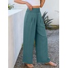 image:imageANRABESS Women Palazzo Pants Summer Flowy Wide Leg High Waist Lounge Trousers with Pockets 2026 Casual Beach Vacation OutfitsLake