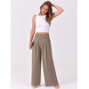image:imageANRABESS Women Palazzo Pants Summer Flowy Wide Leg High Waist Lounge Trousers with Pockets 2026 Casual Beach Vacation OutfitsLight Camel