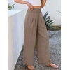 image:imageANRABESS Women Palazzo Pants Summer Flowy Wide Leg High Waist Lounge Trousers with Pockets 2026 Casual Beach Vacation OutfitsLight Camel