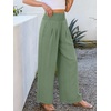 image:imageANRABESS Women Palazzo Pants Summer Flowy Wide Leg High Waist Lounge Trousers with Pockets 2026 Casual Beach Vacation OutfitsLight Green