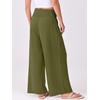 image:imageANRABESS Women Palazzo Pants Summer Flowy Wide Leg High Waist Lounge Trousers with Pockets 2026 Casual Beach Vacation OutfitsOlive Green