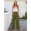 image:imageANRABESS Women Palazzo Pants Summer Flowy Wide Leg High Waist Lounge Trousers with Pockets 2026 Casual Beach Vacation OutfitsOlive Green