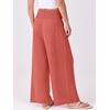 image:imageANRABESS Women Palazzo Pants Summer Flowy Wide Leg High Waist Lounge Trousers with Pockets 2026 Casual Beach Vacation OutfitsOrange Red