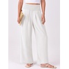 image:imageANRABESS Women Palazzo Pants Summer Flowy Wide Leg High Waist Lounge Trousers with Pockets 2026 Casual Beach Vacation OutfitsWhite