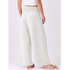 image:imageANRABESS Women Palazzo Pants Summer Flowy Wide Leg High Waist Lounge Trousers with Pockets 2026 Casual Beach Vacation OutfitsWhite