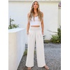 image:imageANRABESS Women Palazzo Pants Summer Flowy Wide Leg High Waist Lounge Trousers with Pockets 2026 Casual Beach Vacation OutfitsWhite