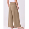 image:imageANRABESS Women Palazzo Pants Summer Flowy Wide Leg High Waist Lounge Trousers with Pockets 2026 Casual Beach Vacation OutfitsYellow Khaki